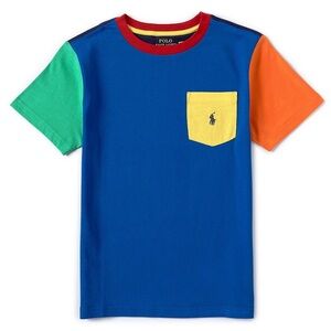 Polo Ralph Lauren Little Boys 2T Short Sleeve Color-Blocked Pocket T-Shirt NWT